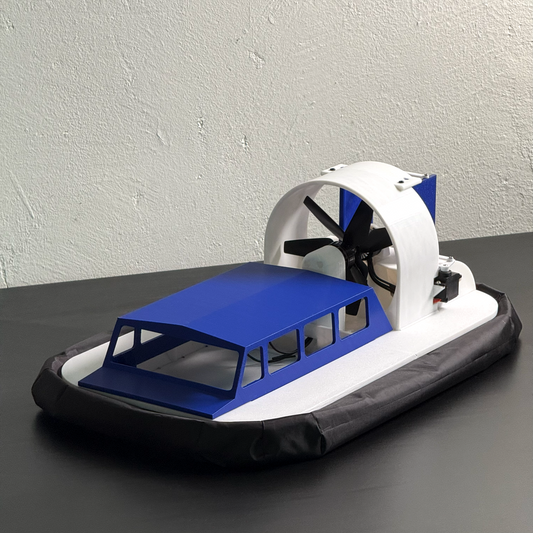 Amphibious Simulated RCHovercraft Model with Coaxial Contra-Rotating Design